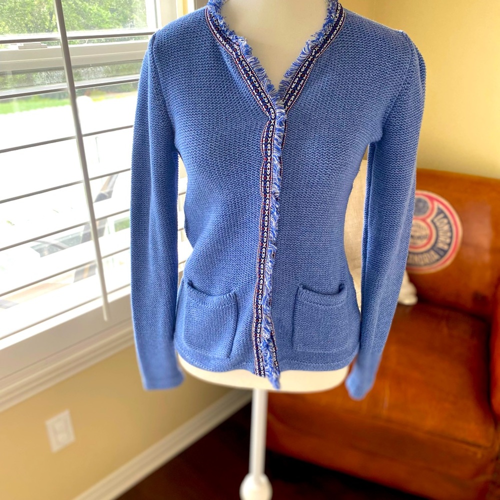 J.McLaughlin casual jacket. 100% cotton. Soft and comfortable